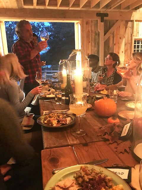 A toast at the holiday table