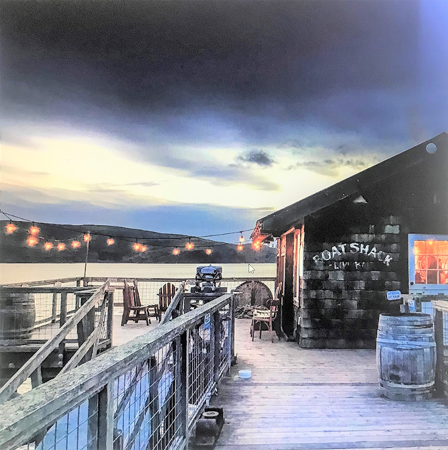 The legendary boat house at Nick's Cove on Tomales Bay
