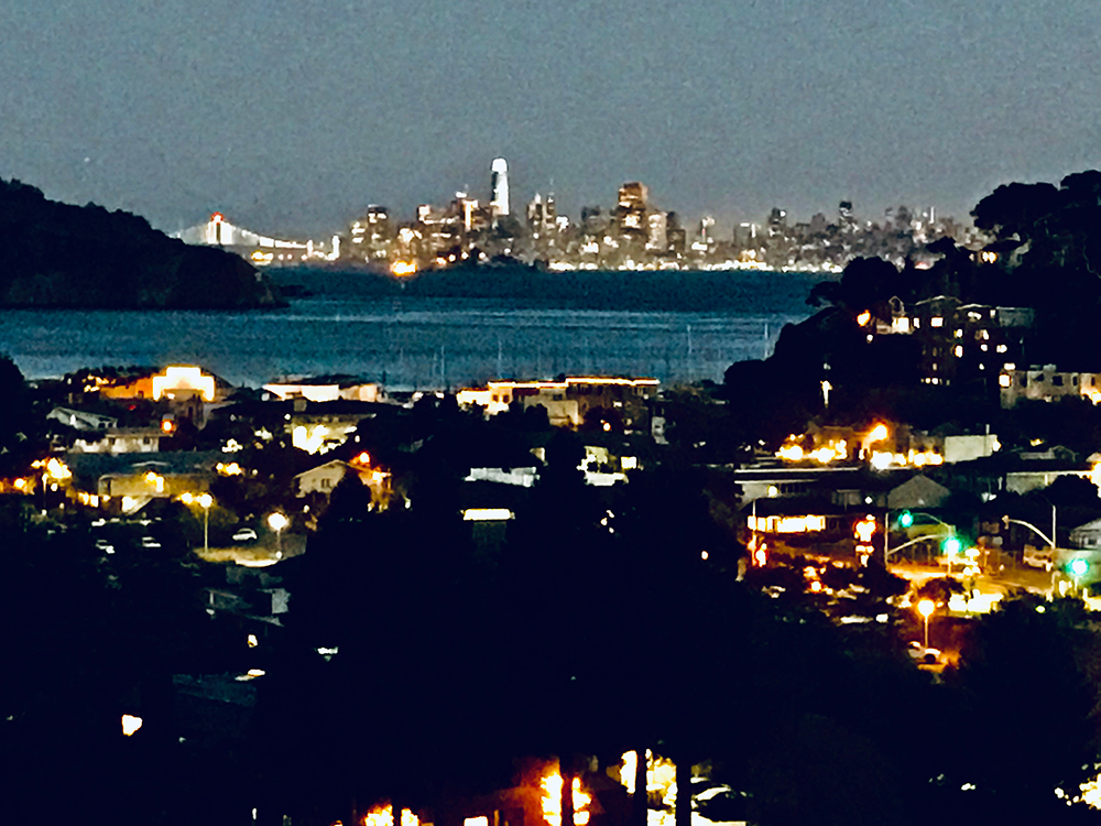 And despite what you hear, the San Francisco Bay still sparkles at night.